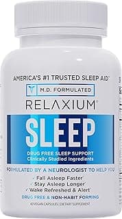 Relaxium Sleep Aid for Adults - Melatonin 5mg with Magnesium Glycinate, Valerest & Ashwagandha - Non-Habit Forming Sleep Support for Fallin...