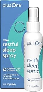 Plus One Blissful Sleep Spray – Magnesium, Lavender & Ashwagandha for Relaxation, Calm & Rest – Hormone-Free, Fragrance-Free, Menopause-Fri...