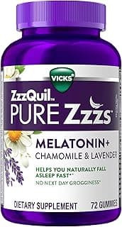 ZzzQuil, Pure Zzzs Melatonin Gummies, Sleep Aid, Melatonin 2mg, with Chamomile and Lavender, Melatonin Sleep Gummies, Sleep Aids for Adults...