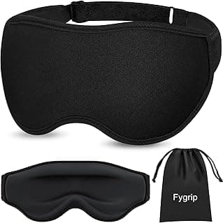 Fygrip 3D Eye Mask Sleep Mask for Men & Women, 100% Pressure-Free & Light Block-Out Eye Mask for Sleep with Easy Adjustable Strap, Night Ey...