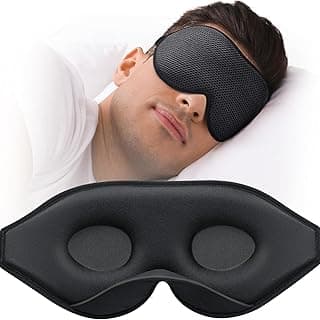 MABAO Sleep Mask for Side Sleeper, Eye Mask for Sleeping Women Men, 3D Contoured Cup No Eye Pressure 100% Light Blocking Sleeping Mask with...
